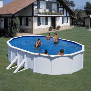 Piscina San Marina Fidji ovalada acero chapa blanca