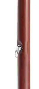 ar1020w-1 | PisciManía Tall wooden utility post with a small top light, mid-height valve handle, and a base mounting plate.
