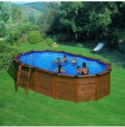 Piscinas de Acero con revestimiento de madera ISLAND