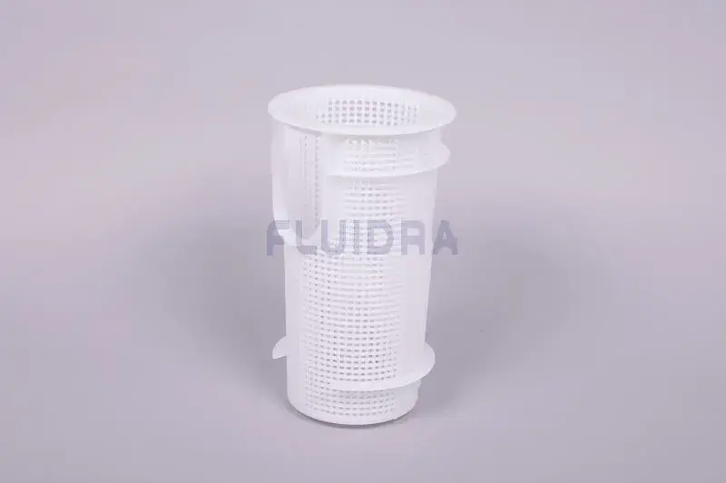 4405010105-1 | PisciManía White cylindrical plastic filter cartridge with perforated mesh and side grips, standing on a light gray surface (likely a pool/spa filter component).