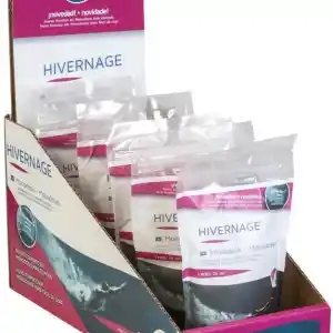plpb14-3 | PisciManía Display box of Hivernage single-dose packets in a pink-and-white retail stand arrangement.