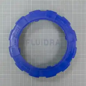clorador-salino-gre-swc-conectado-todo-en-uno-ph-5 | PisciManía Blue plastic circular ring with tabs on a light gray grid background.